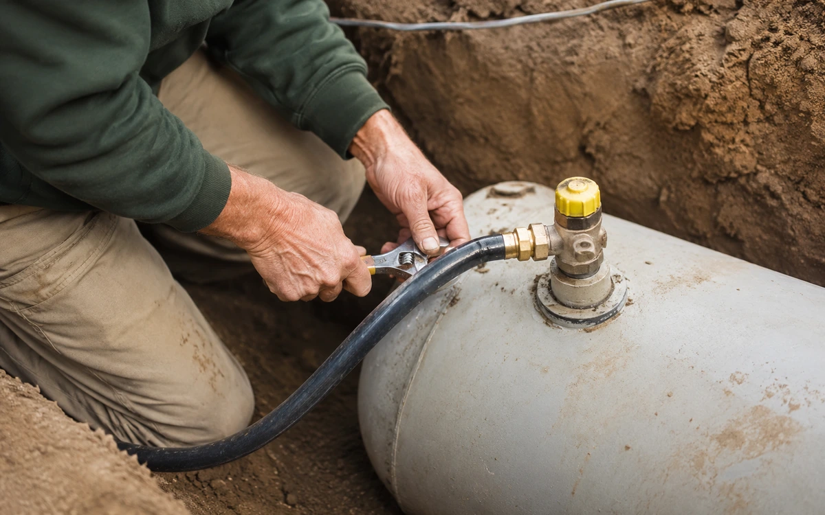Underground propane tank installation contractor